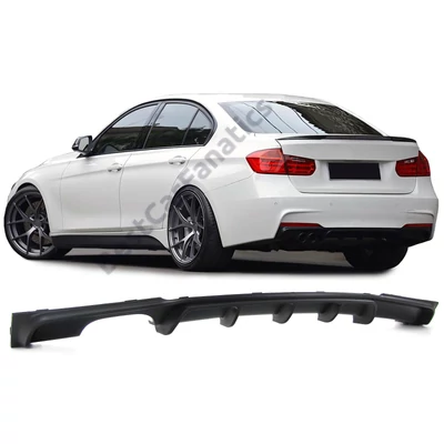 BMW F30 M-packet lökhárítóba M3 stílusú utángyártott műanyag diffúzor bal oldali 2csöves