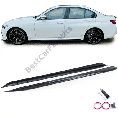 BMW G20 G21 M Performance stílusú lakkozott fekete alsó küszöb spoiler szett