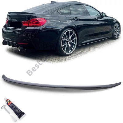 BMW F36 Gran Coupe M4 Performance stílusú lakkozott fekete csomagtartó spoiler