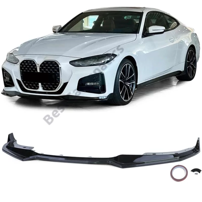 BMW G22 G23 G26 M-packet F1 stílusú ABS műanyag lakkozott fekete 3részes koptató lippe