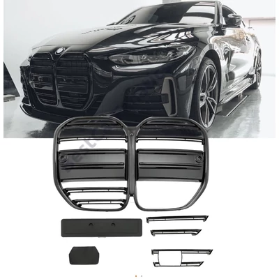 BMW G22 Coupe G23 Cabrio lakkozott fekete Performance stílusú vese