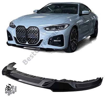 BMW G26 M-packet Performance stílusú utángyártott műanyag lakkozott fekete koptató lippe