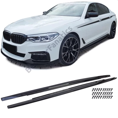 BMW G30 G31 M Performance stílusú lakkozott fekete alsó küszöb spoiler szett