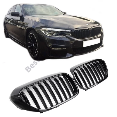 BMW G30 G31 2017-2020 lakkozott fekete Performance stílusú vese