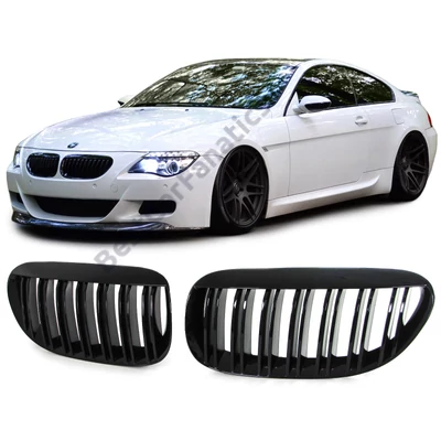 BMW E63 E64 coupe cabrio lakkozott fekete M4 stílusú vese