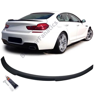 BMW F06 Gran Coupe CS stílusú lakkozott fekete csomagtartó spoiler