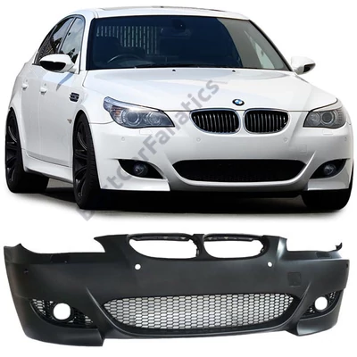 BMW E60 E61 M Packet ABS utángyártott első lökhárító spoiler szett PDC SRA kivitel
