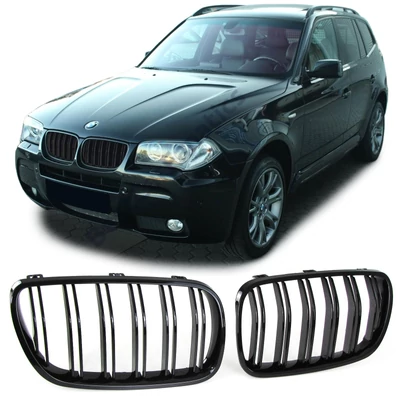 BMW E83 X3 2006-2010 lakkozott fekete M4 stílusú vese
