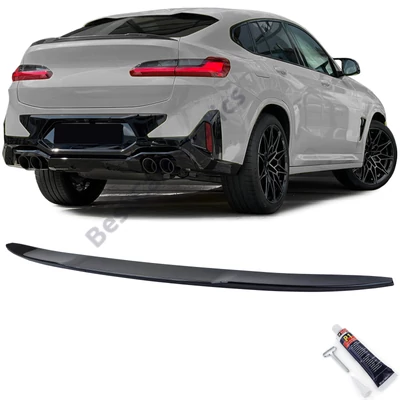 BMW G02 X4 CS stílusú lakkozott fekete ABS műanyag csomagtartó spoiler