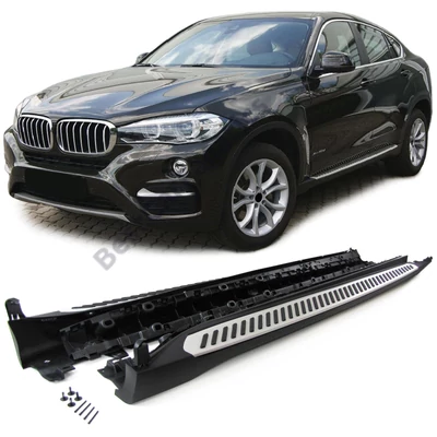 BMW F16 X6 utángyártott alumínium küszöb fellépő szett