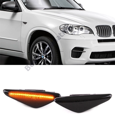 BMW E70 X5 LCI E71 X6 F25 X3 füst fekete burás SMD LED oldalindex szett