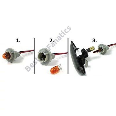 BMW E65 E66 E67 átlátszó burás futófényes SMD LED oldalindex szett