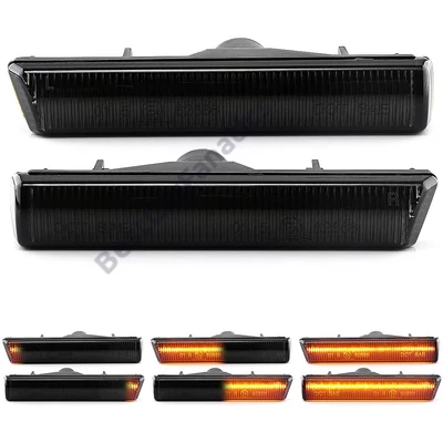 BMW E38 E46 M3 füst fekete burás futófényes SMD LED oldalindex szett