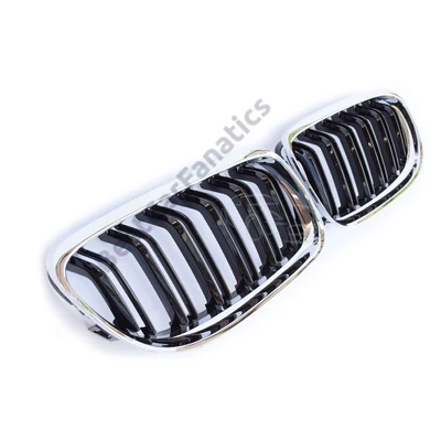 BMW E90 E91 LCI 2008-2012 limousine touring faceliftes krómozott lakkozott fekete M4 stílusú vese