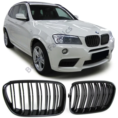 BMW F25 X3 2010-2014 lakkozott fekete M4 stílusú vese