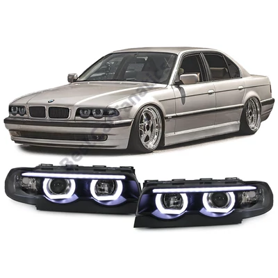 BMW E38 H1/H1 projektoros angel eye fényszóró lámpa pár