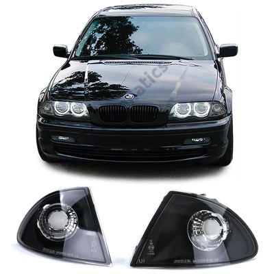 BMW E46 1998-2001 limousine touring fekete átlátszó burás első index pár