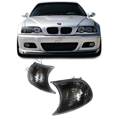 BMW E46 1998-2001 coupe cabrio fekete kristály első index pár