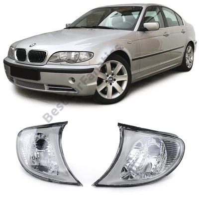 BMW E46 2001-2005 limousine touring króm átlátszó burás első index pár