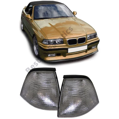 BMW E36 coupe cabrio fekete füst első index pár