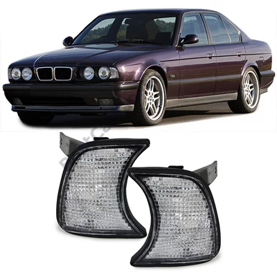 BMW E34 limousine touring fehér búrás első index pár