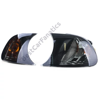 BMW E46 2001-2003 coupe cabrio fekete-füst átlátszó burás első index pár