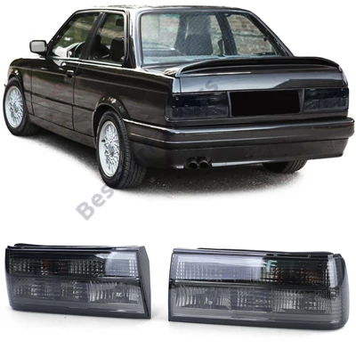 BMW E30 facelift limousine touring cabrio fekete füst kristály burás hátsó lámpa pár