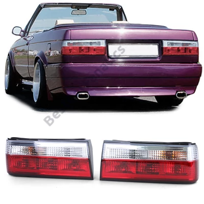 BMW E30 facelift limousine touring cabrio piros fehér kristály burás hátsó lámpa pár