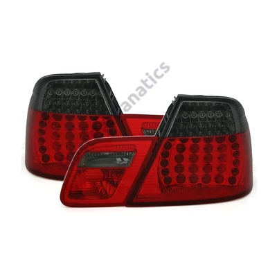 BMW E46 2003-2006 coupe piros füst LED-es hátsó lámpa pár