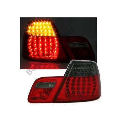 BMW E46 2003-2006 coupe piros füst LED-es hátsó lámpa pár