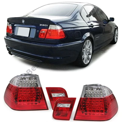 BMW E46 2001-2005 limousine piros fehér LED-es hátsó lámpa pár