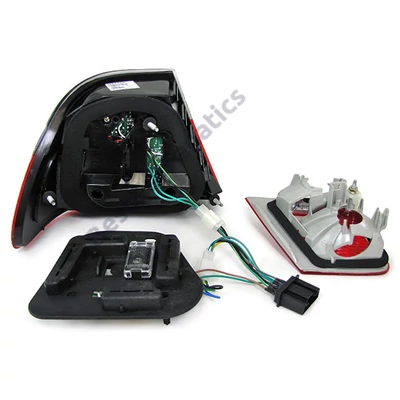 BMW E46 1998-2003 coupe piros füst LED-es hátsó lámpa pár