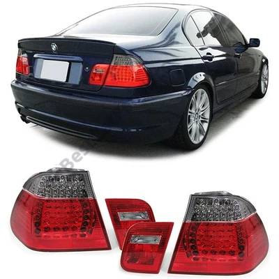 BMW E46 2001-2005 limousine piros füst LED-es hátsó lámpa pár