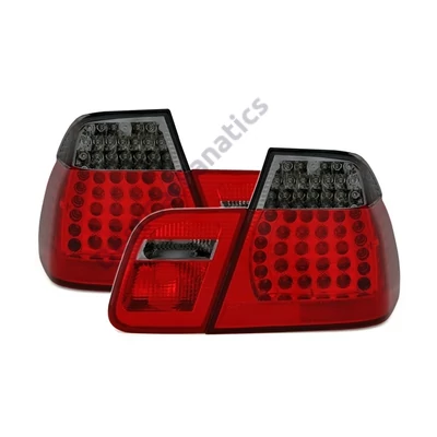 BMW E46 1998-2001 limousine piros füst LED-es hátsó lámpa pár