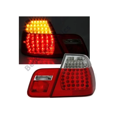 BMW E46 1998-2001 limousine piros fehér LED-es hátsó lámpa pár