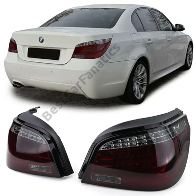 BMW E60 LCI 2007-2010 limousine piros fekete füst Lightbar LED-es hátsó lámpa pár