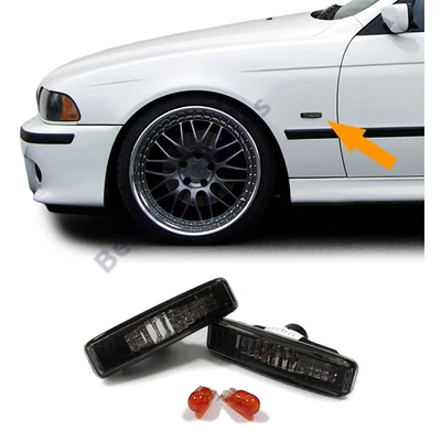 BMW E39 fekete kristály burás oldalindex pár