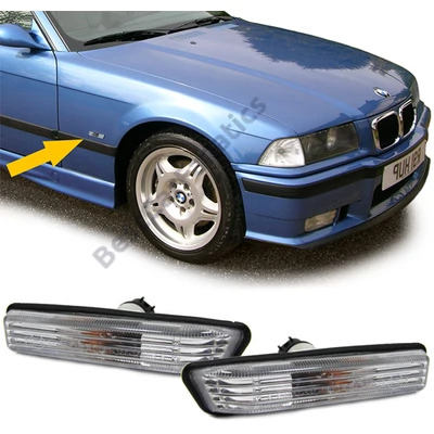 BMW E36 facelift 95-99 E53 99-07 fehér kristály burás oldalindex pár