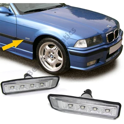 BMW E36 E53 X5 átlátszó burás SMD LED oldalindex szett