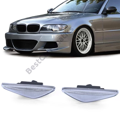 BMW E46 facelift coupe cabrio fehér burás futófényes SMD LED oldalindex szett