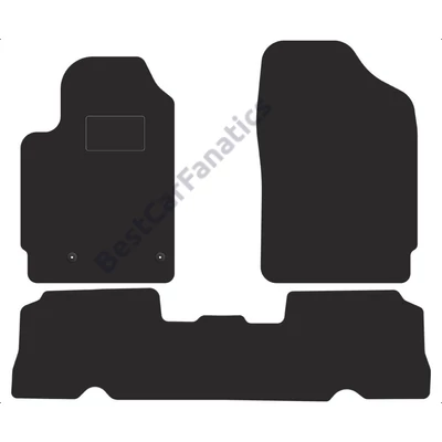 Citroen Berlingo I 1996-2008 fekete velúrszőnyeg szett