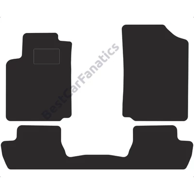 Citroen C2 2003-2009 prémium fekete velúrszőnyeg szett piros fehér cérnás varrással