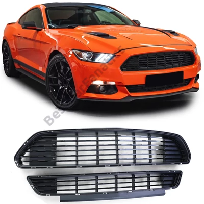 Ford Mustang VI 2014-2017 lakkozott fekete alsó+felső hűtőrács