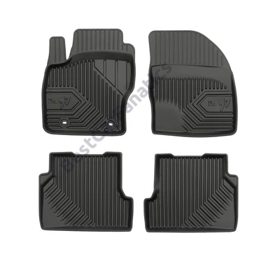 Ford Focus II Frogum No77 fekete 3D hótálcás TPE gumiszőnyeg szett 77407282