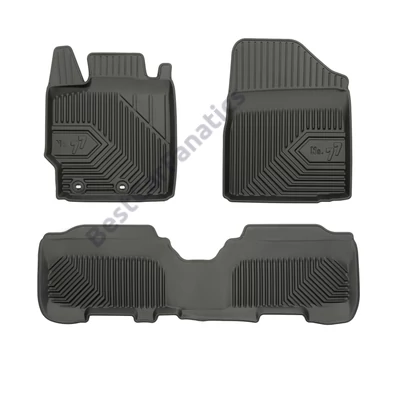 Toyota Yaris II Frogum No77 fekete 3D hótálcás TPE gumiszőnyeg szett 77408401