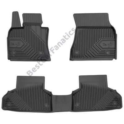 BMW X6 F16 Frogum No77 fekete 3D hótálcás TPE gumiszőnyeg szett 77409842