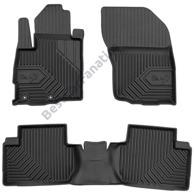 Mitsubishi Outlander II Frogum No77 fekete 3D hótálcás TPE gumiszőnyeg szett 77427075