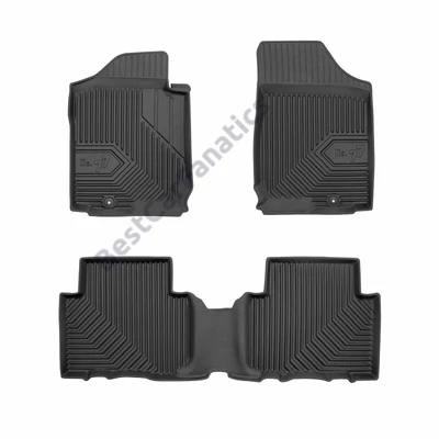 Kia Carens III Frogum No77 fekete 3D hótálcás TPE gumiszőnyeg szett 77427396