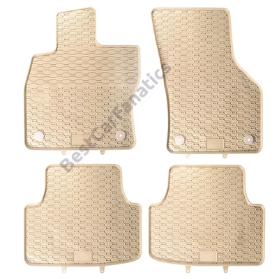 Skoda Octavia III Geyer Prémium beige - bézs gumiszőnyeg szett patenttal
