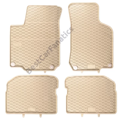 VW Volkswagen Golf IV Geyer Prémium beige - bézs gumiszőnyeg szett patenttal